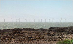 How the wind farm will look from Sker Point - the nearest turbine is 6.1km away