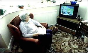 Elderly woman at home