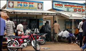 Diamond-dealing shops in Mbuji-Mayi