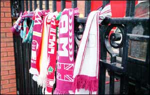 Scarves of remembrance for Hillsborough victims