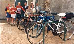 Bicycles at Norwich station