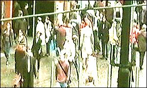 CCTV cameras shook as the earthquake hit