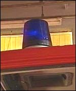 Fire engine's blue light