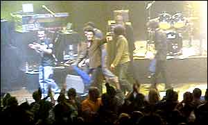 Rachid Taha (centre) and band