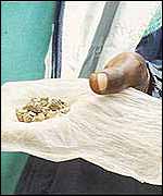 Man holding coltan