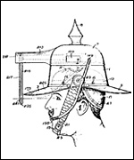 Helmet fitted with gun 