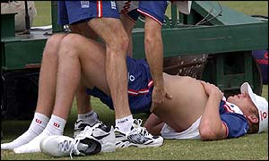 Andrew Flintoff's back is tested