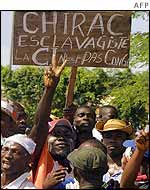 Anti-French demonstrators