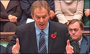Tony Blair in Question Time on Wednesday