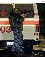 Russian sniper outside theatre