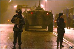 Tank on the streets of Moscow