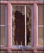 Windows and bars were broken 