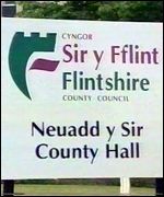Flintshire County Council sign