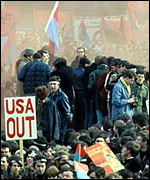Anti Vietnam War demonstration in Grosvenor Square, London 1968 