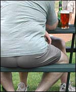 Overweight man, bbc
