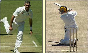 Andy Caddick claimed two wickets at the WACA, including Western Australia opener Chris Rogers