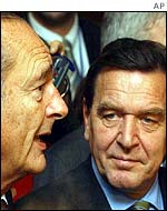 Jacques Chirac and Gerhard Schroeder