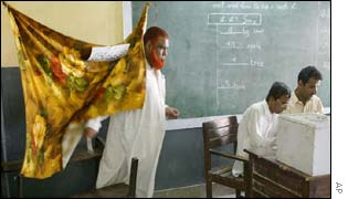 A Voting centre in Pakistan