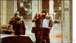 Hostage helped out of building