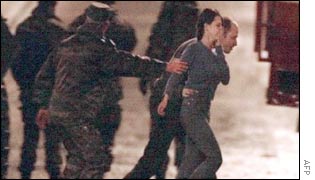 Freed hostage helped from building