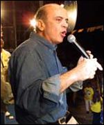 Government coalition candidate Jose Serra 