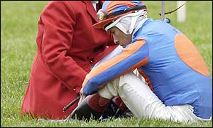 Edgar Prado is inconsolable after Landseer's death