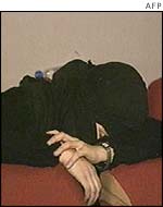 Slain female Chechen rebel in the theatre