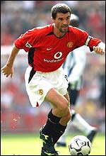 Roy Keane in action for Manchester United