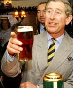 Prince Charles in the pub, PA
