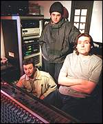 The band in the studio