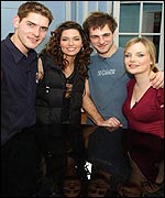 Shania Twain with Fame Academy students