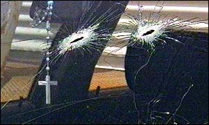 Car riddled with bullets