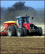 Tractor in field 