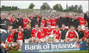 Armagh players after beating Donegal in the 2002 Ulster Senior Football Championship