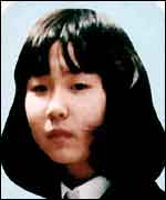 Megumi Yokota, a Japanese girl who was abducted by North Korean spies in 1977 and is reported to have died (AP photo)
