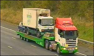 Lorry on motorway