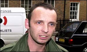 Colin Stagg arrives for the hearing