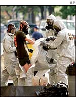 Hazardous materials workers at the US Capitol