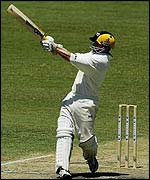 Chris Rogers launches a boundary