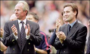 England coach Sven-Goran Eriksson with Adam Crozier