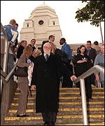 Chelsea chairman Ken Bates outside the old Wembley Stadium
