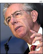 Competition Commissioner Mario Monti 