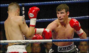 Miguel Jimenez held out for 12 rounds as Joe Calzaghe won a unaminous points decision