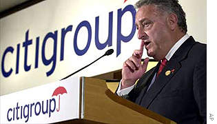 Citigroup chief executive Sanford Weill
