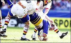 Ian Sibbit is dumped to earth by Bradford