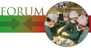 Surgeons performing an operation