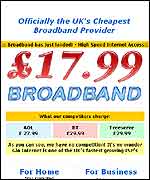 Screen grab of Gio Internet's front page