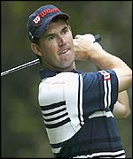 Padraig Harrington in action on Thursday