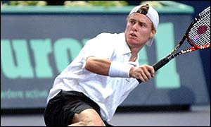 Australia's Lleyton Hewitt was too strong for Yevgeny Kafelnikov