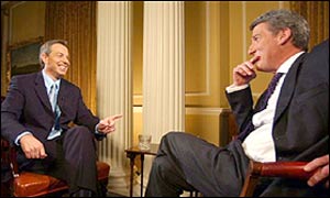 Jeremy Paxman interviews Mr Blair on Newsnight